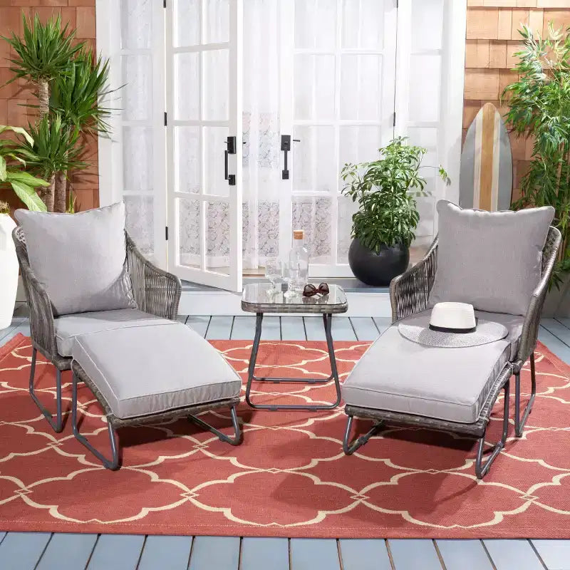 Narda 5 Piece Lounger Set - Indoor/Outdoor - PAT9018 - Safavieh