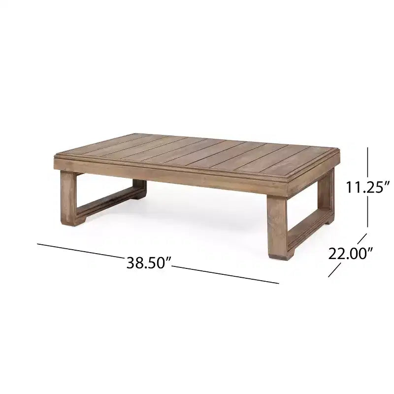 Christopher Knight Home Andrae Outdoor Acacia Wood 4 Seater Chat Set with Cushions, Brown and Beige