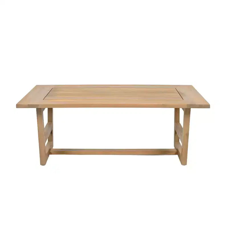 Christopher Knight Home Barret Outdoor Acacia Wood Slat Design Loveseat and Coffee Table Seating Set