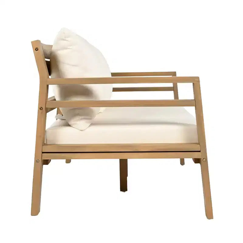 Christopher Knight Home Barret Outdoor Acacia Wood Slat Design Loveseat and Coffee Table Seating Set
