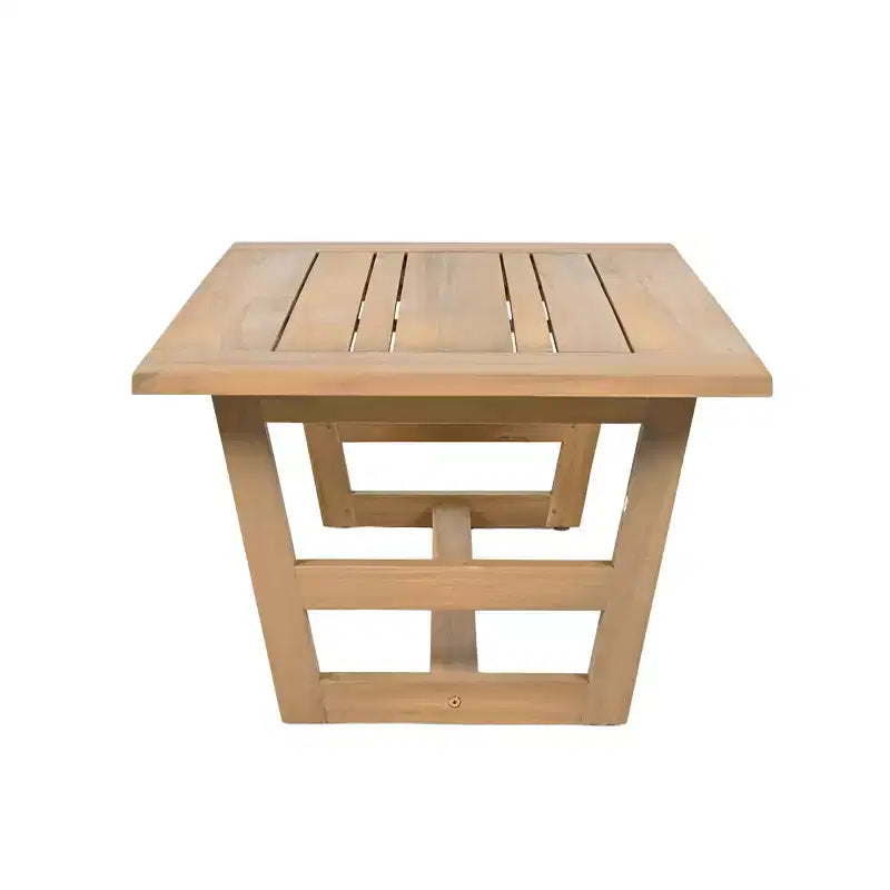 Christopher Knight Home Behram 4 Pieces Outdoor Acacia Wood Slat Design Seating Set, Beige