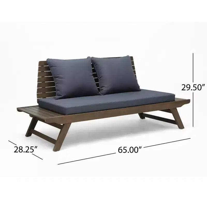 Christopher Knight Home Sedona Outdoor Acacia Wood 6 Seater Chat Set with Cushions