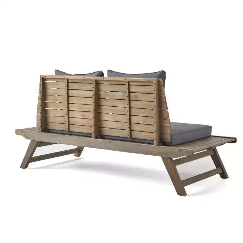 Christopher Knight Home Sedona Outdoor Acacia Wood 6 Seater Chat Set with Cushions