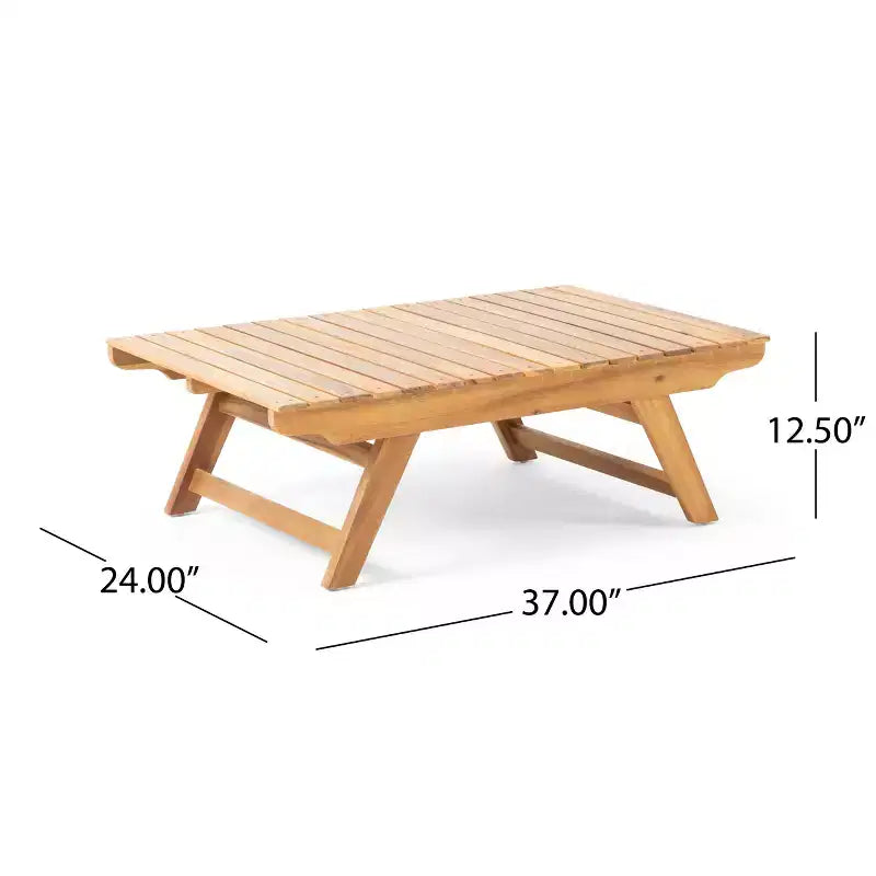 Christopher Knight Home Sedona Outdoor Acacia Wood 6 Seater Chat Set with Cushions
