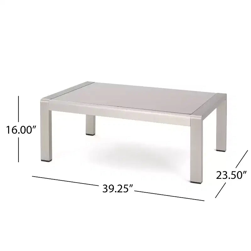 Christopher Knight Home Cape Coral Outdoor Aluminum 6 Seater Club Chair Chat Set with Chaise Lounges