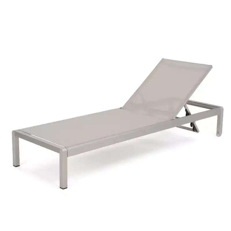 Christopher Knight Home Cape Coral Outdoor Aluminum 6 Seater Club Chair Chat Set with Chaise Lounges