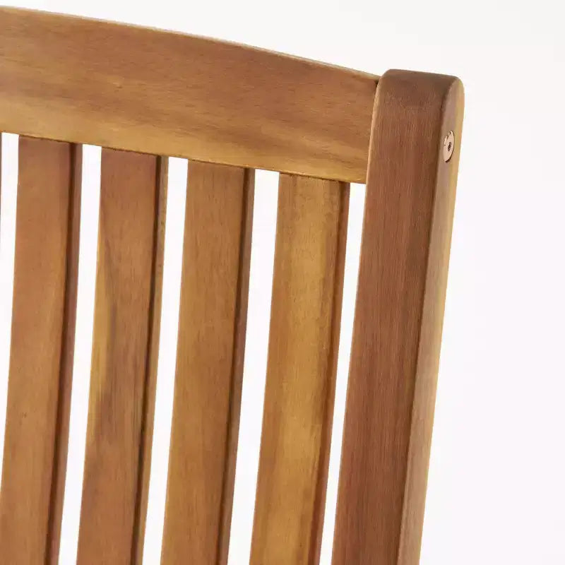 Christopher Knight Home Reynard Outdoor Acacia Wood Rocking Chair and Table Set with Slatted Design