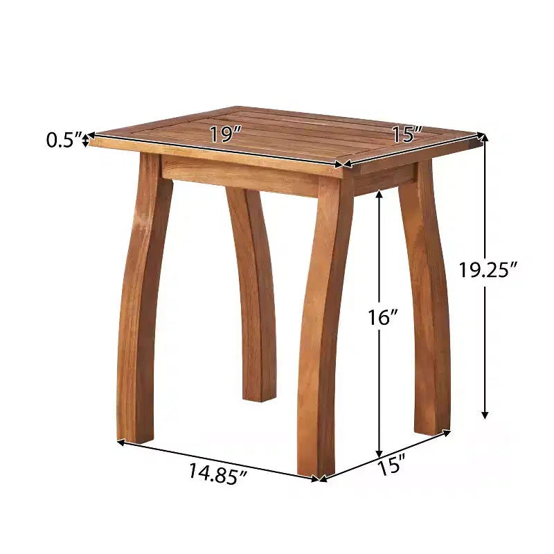 Christopher Knight Home Reynard Outdoor Acacia Wood Rocking Chair and Table Set with Slatted Design