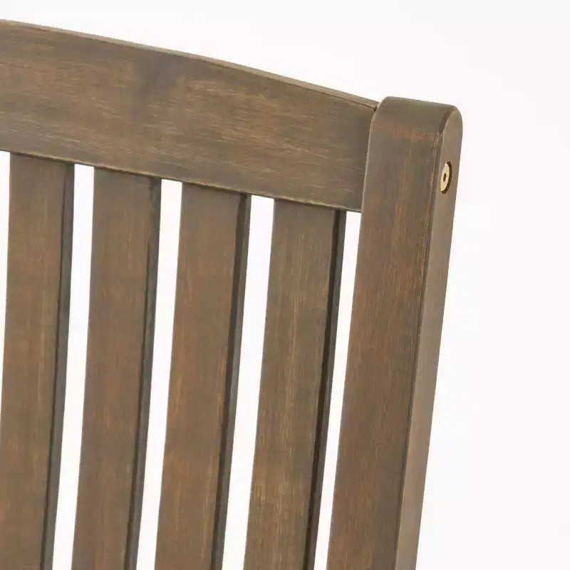 Christopher Knight Home Reynard Outdoor Acacia Wood Rocking Chair and Table Set with Slatted Design