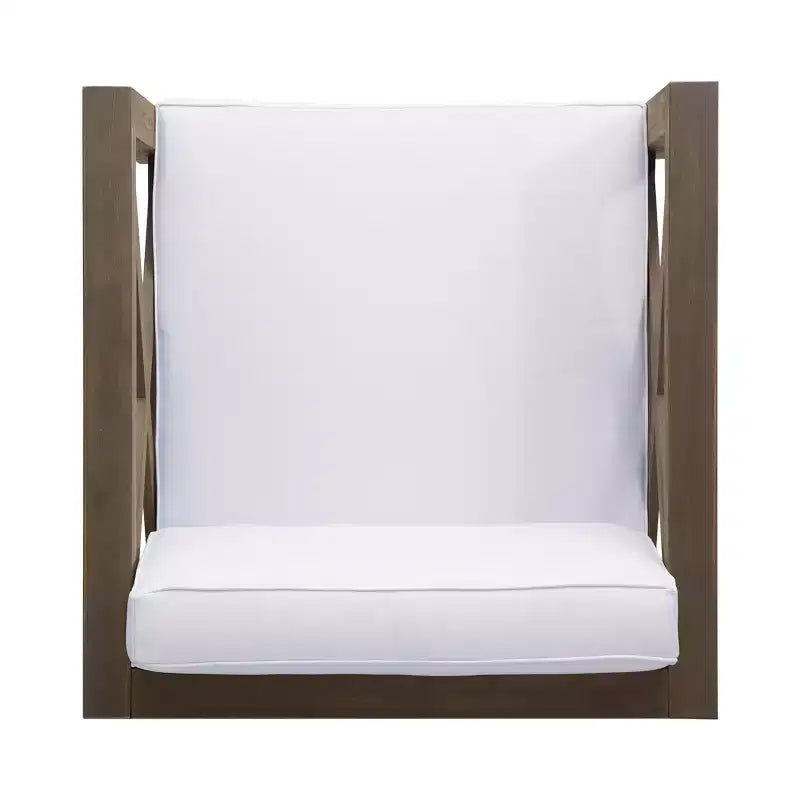 Christopher Knight Home Brava Outdoor Acacia Wood 4 Seater Club Chair Chat Set with Cushions