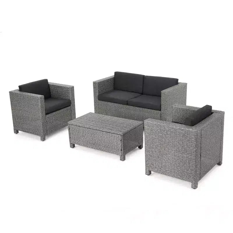 Christopher Knight Home Paddy Outdoor Rattan and Iron Adjustable Chaise Lounge with Cover