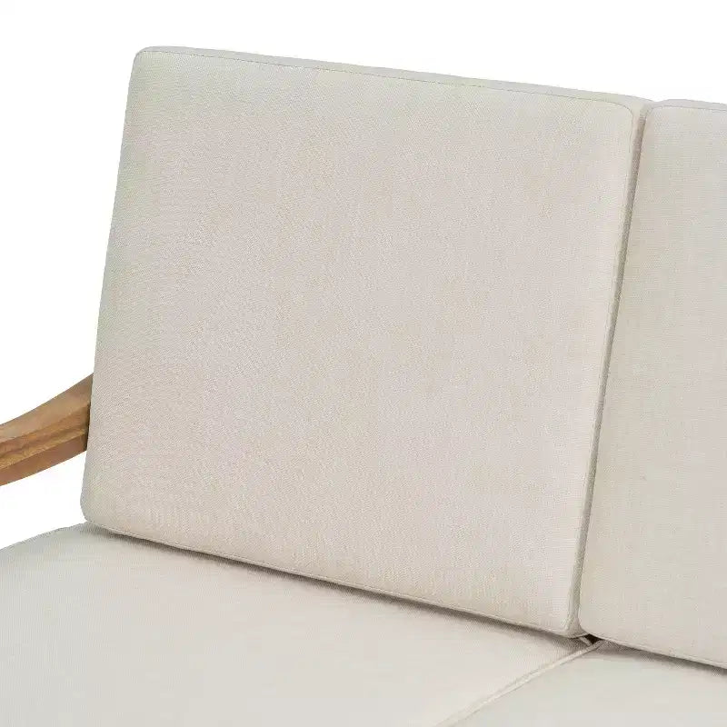 Christopher Knight Home Pendry 4 Piece Outdoor Acacia Wood Chat Set with Water Resistant Cushions
