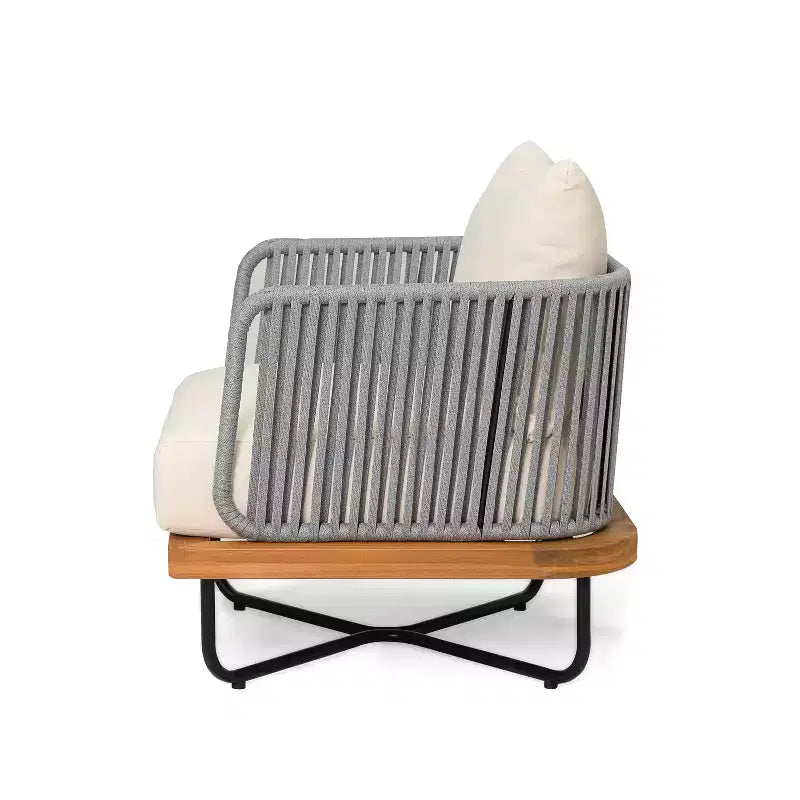 Christopher Knight Home Foisy Outdoor Metal 8-Seater Chat Set with Rope Woven