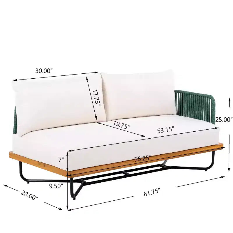Christopher Knight Home Foisy Outdoor Metal 8-Seater Chat Set with Rope Woven