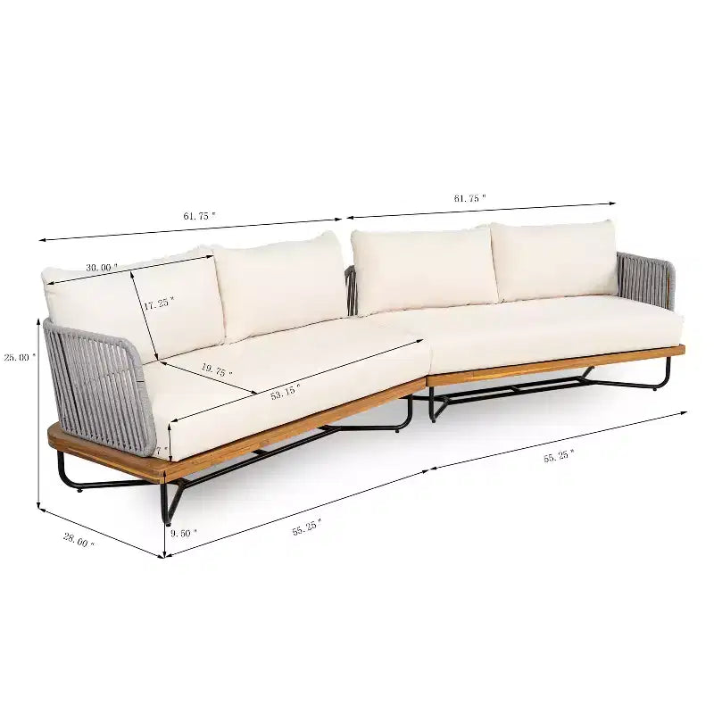 Christopher Knight Home Foisy Outdoor Metal 8-Seater Chat Set with Rope Woven