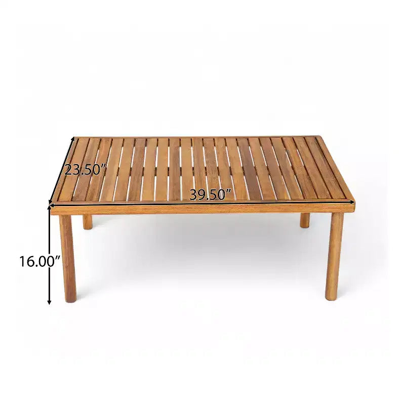 Christopher Knight Home Negley Outdoor 2 Piece Acacia Wood and Rope Chat Set with Water Resistant Cushion