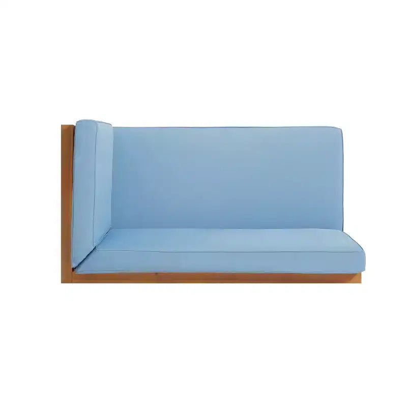 Christopher Knight Home Brava Outdoor Acacia Wood Right Arm Loveseat and Coffee Table Set with Cushion