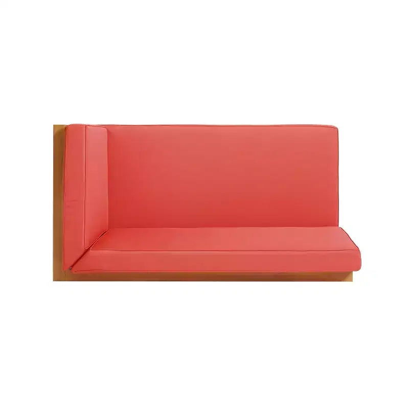 Christopher Knight Home Brava Outdoor Acacia Wood Right Arm Loveseat and Coffee Table Set with Cushion