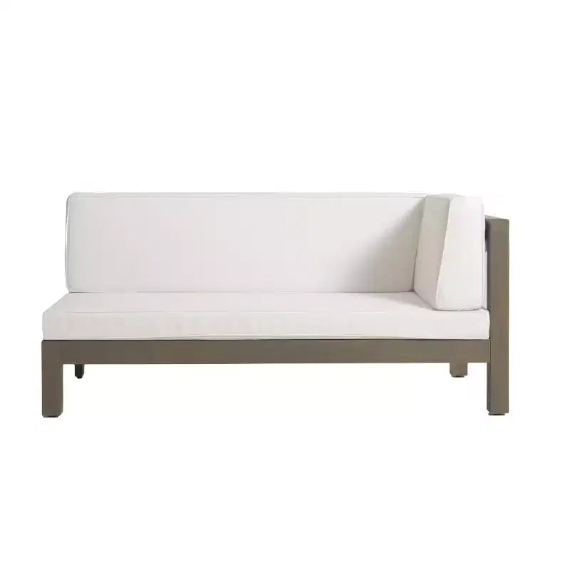 Christopher Knight Home Brava Outdoor Acacia Wood Right Arm Loveseat and Coffee Table Set with Cushion