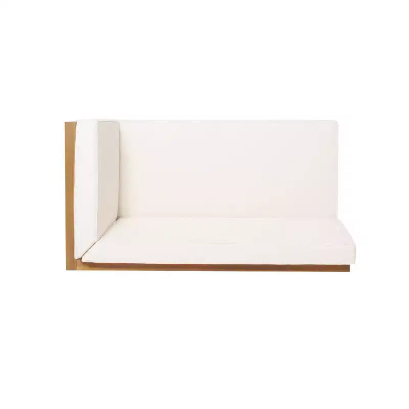 Christopher Knight Home Brava Outdoor Acacia Wood Right Arm Loveseat and Coffee Table Set with Cushion