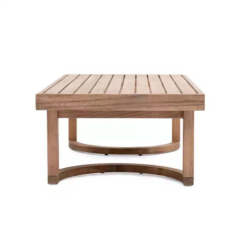 GDFStudio Aston Outdoor Acacia Wood Loveseat and Coffee Table with Cushions