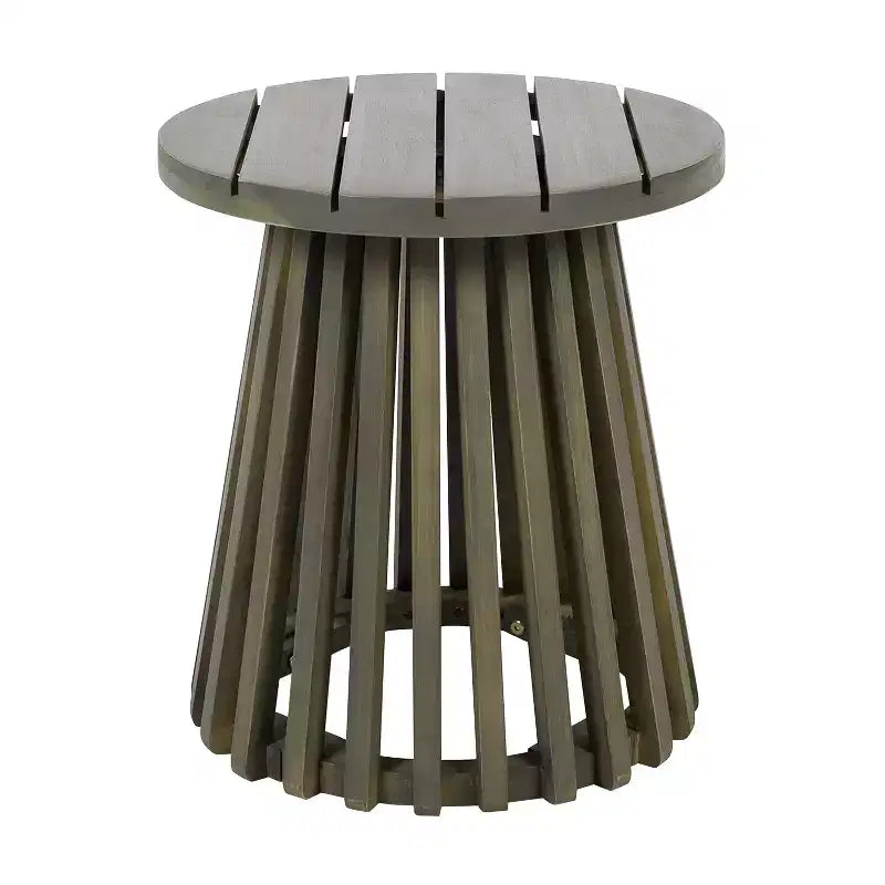 Christopher Knight Home Pascal 3 Piece Patio Acacia Wood Club Chairs with Round Coffee Table