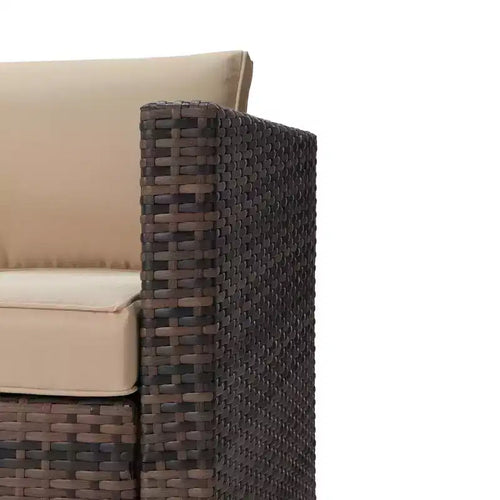 3 Piece Patio Conversation Patio Sets with Cushions and Coffee Table