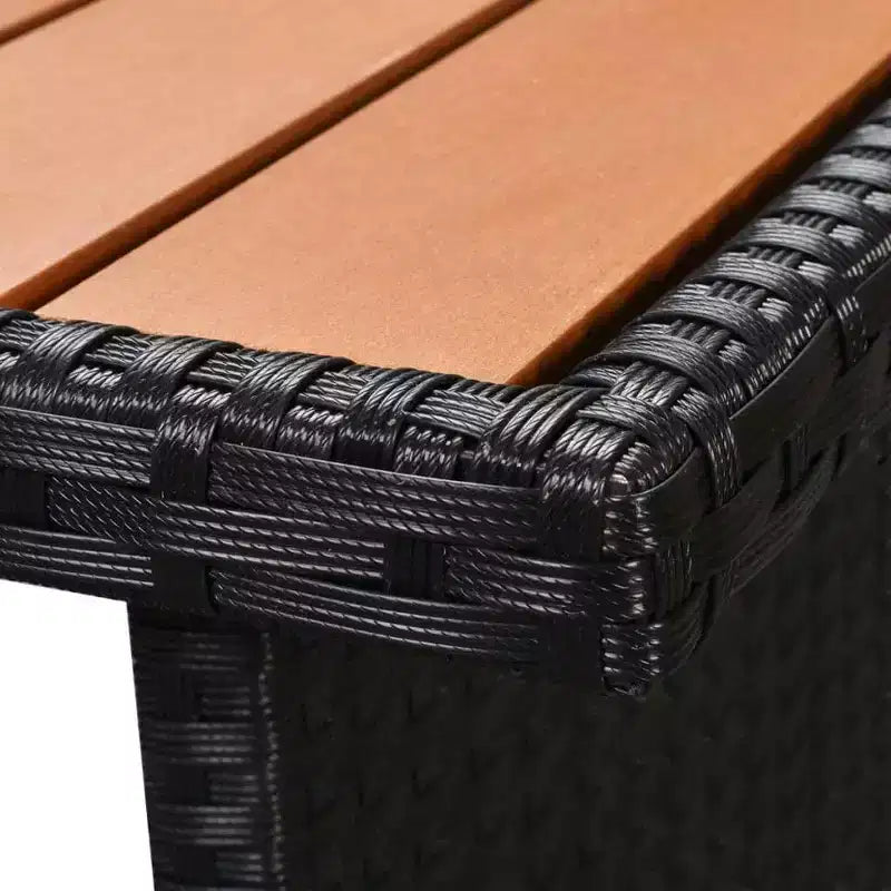 vidaXL Patio Furniture Set Set of 7 Black and Cream