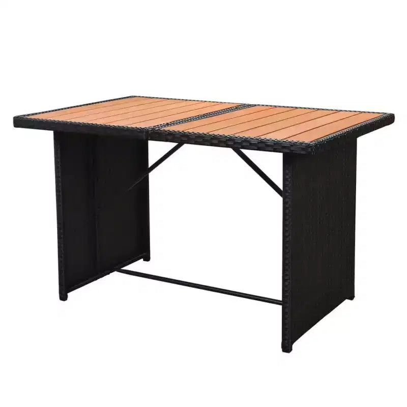 vidaXL Patio Furniture Set Set of 7 Black and Cream