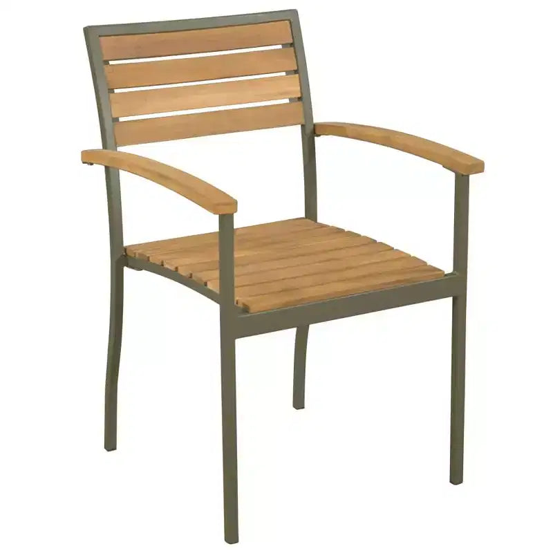 vidaXL Outdoor Dining Set Natural and grey