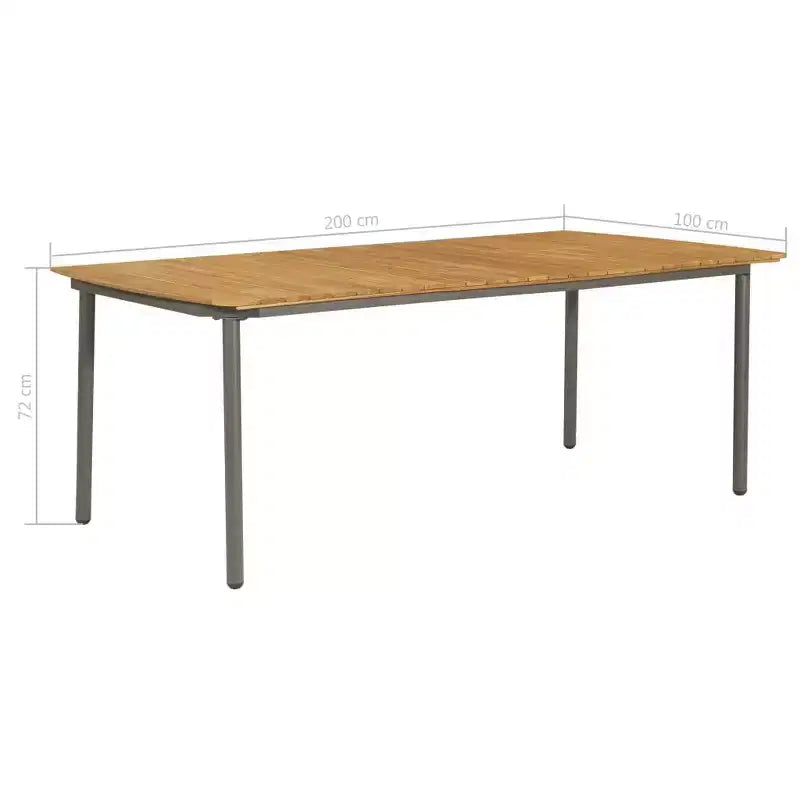 vidaXL Outdoor Dining Set Natural and grey