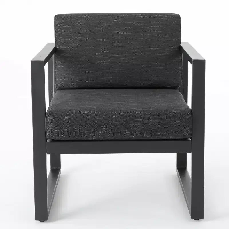 Christopher Knight Home Perry 3 Piece Outdoor Aluminum Chat Set with Water-Resistant Cushions