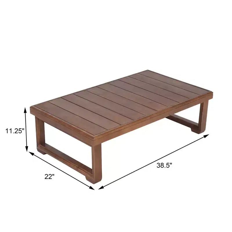 Christopher Knight Home Zip Outdoor Acacia Wood Loveseat and Coffee Table Set with Cushions
