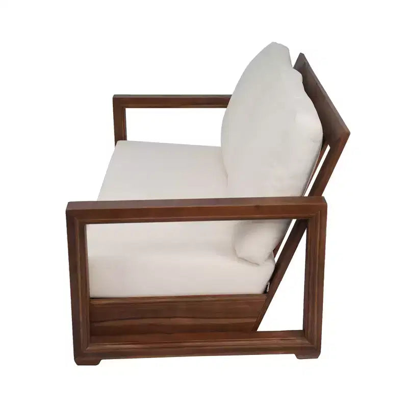 Christopher Knight Home Zip Outdoor Acacia Wood Loveseat and Coffee Table Set with Cushions