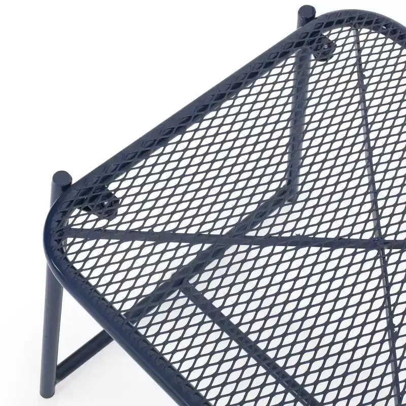 Christopher Knight Home James Outdoor 3 Piece Chat Set with Powder-Coated Iron Shell Chairs and Mesh Table