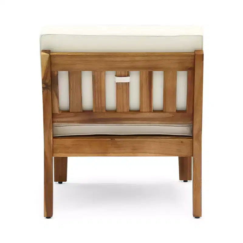 Christopher Knight Home Caelis Rustic 6 Piece Patio Acacia Wood Slatted Seating Set with Cushions