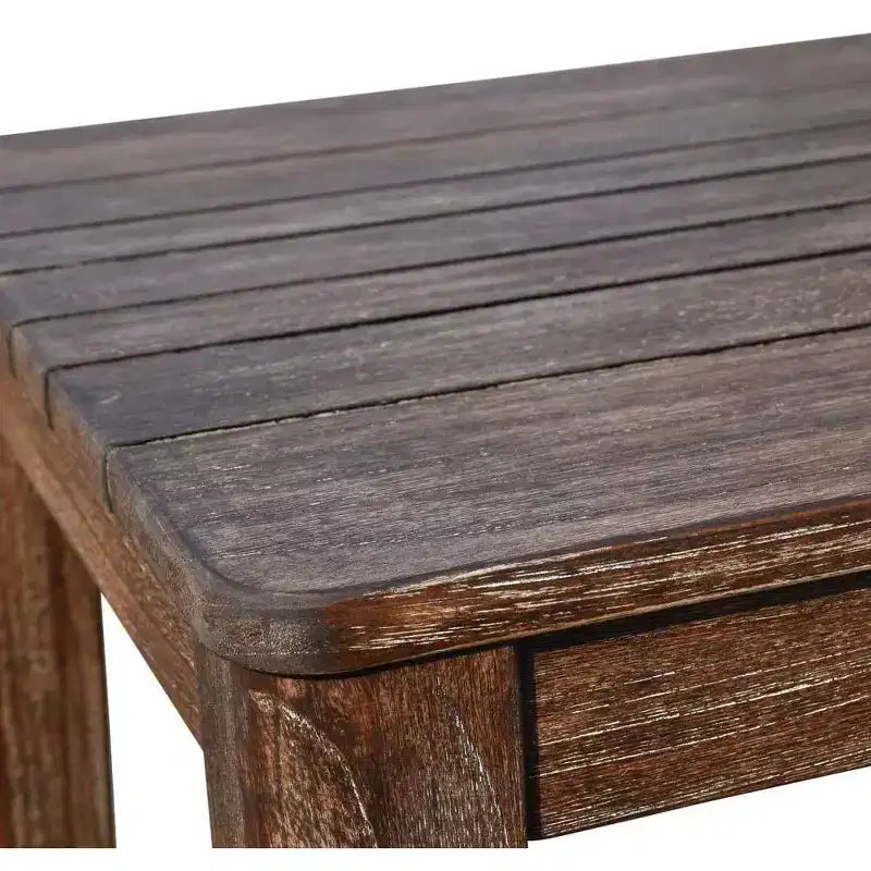 Courtyard Casual Bermuda FSC Teak 3 pc Seating Set Includes: Two Club Chairs and One Square End Table
