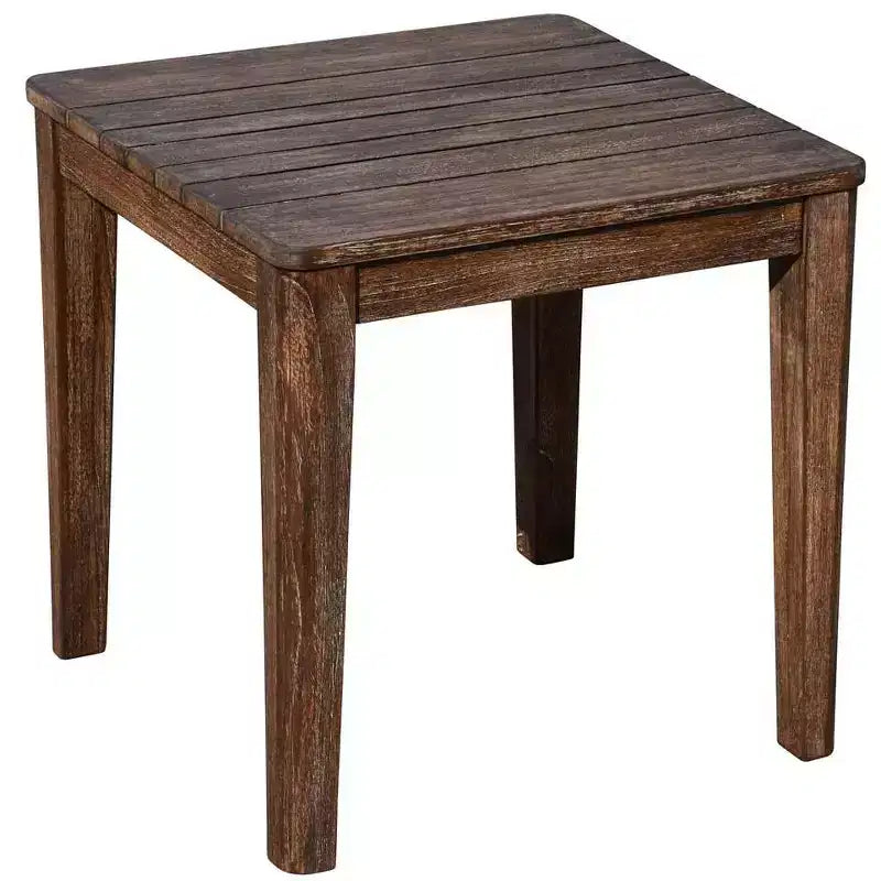Courtyard Casual Bermuda FSC Teak 3 pc Seating Set Includes: Two Club Chairs and One Square End Table
