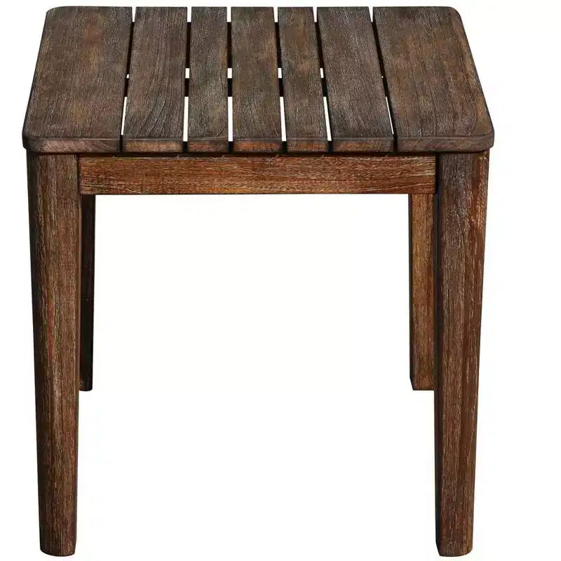 Courtyard Casual Bermuda FSC Teak 3 pc Seating Set Includes: Two Club Chairs and One Square End Table