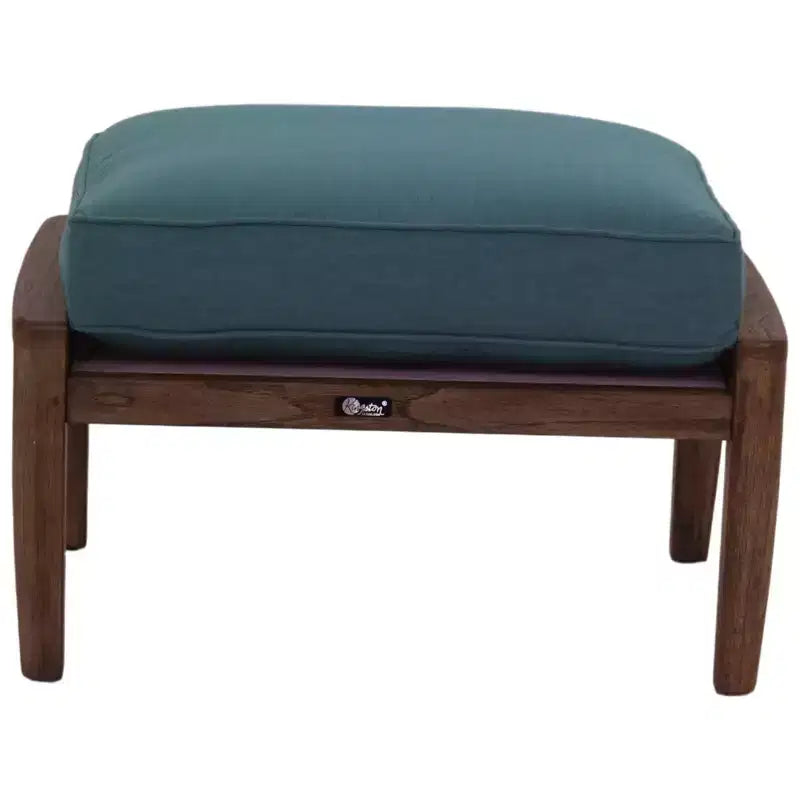 Courtyard Casual Avalon FSC Teak 2 pc Swivel Glider and Ottoman Set
