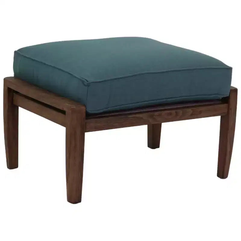 Courtyard Casual Avalon FSC Teak 2 pc Swivel Glider and Ottoman Set