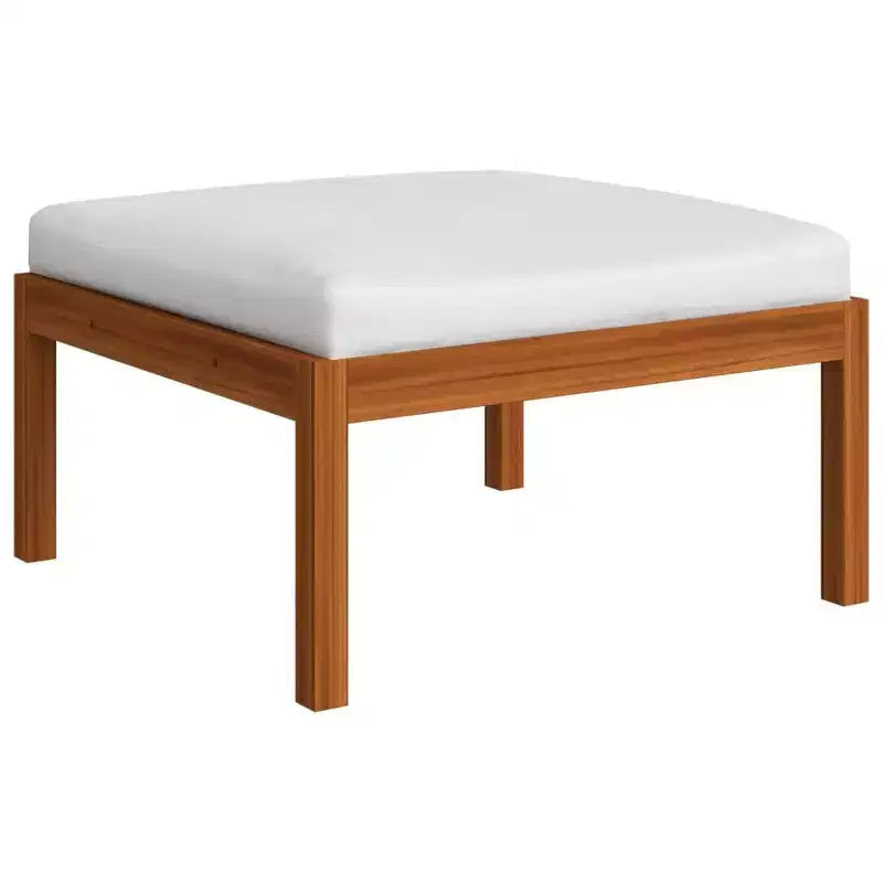 vidaXL 4 Piece Modern Patio Lounge Set - Cream Solid Acacia Wood with Comfortable Cushions - Timeless Design for Garden, Patio or Living Room
