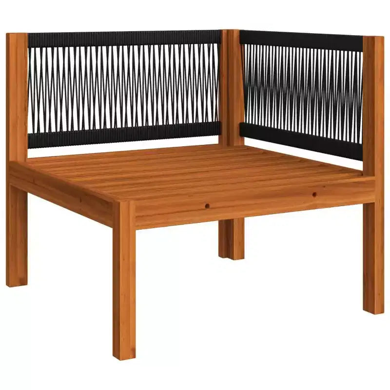 vidaXL 4 Piece Modern Patio Lounge Set - Cream Solid Acacia Wood with Comfortable Cushions - Timeless Design for Garden, Patio or Living Room