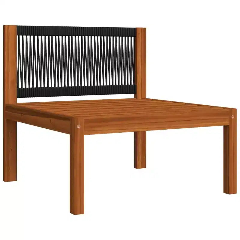 vidaXL 4 Piece Modern Patio Lounge Set - Cream Solid Acacia Wood with Comfortable Cushions - Timeless Design for Garden, Patio or Living Room