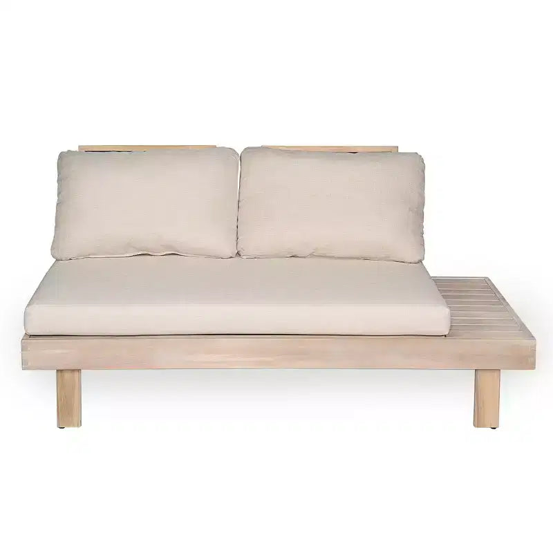 Christopher Knight Home Ysera Rustic 4 Piece Patio Acacia Wood Slatted Seating Set with Cushions