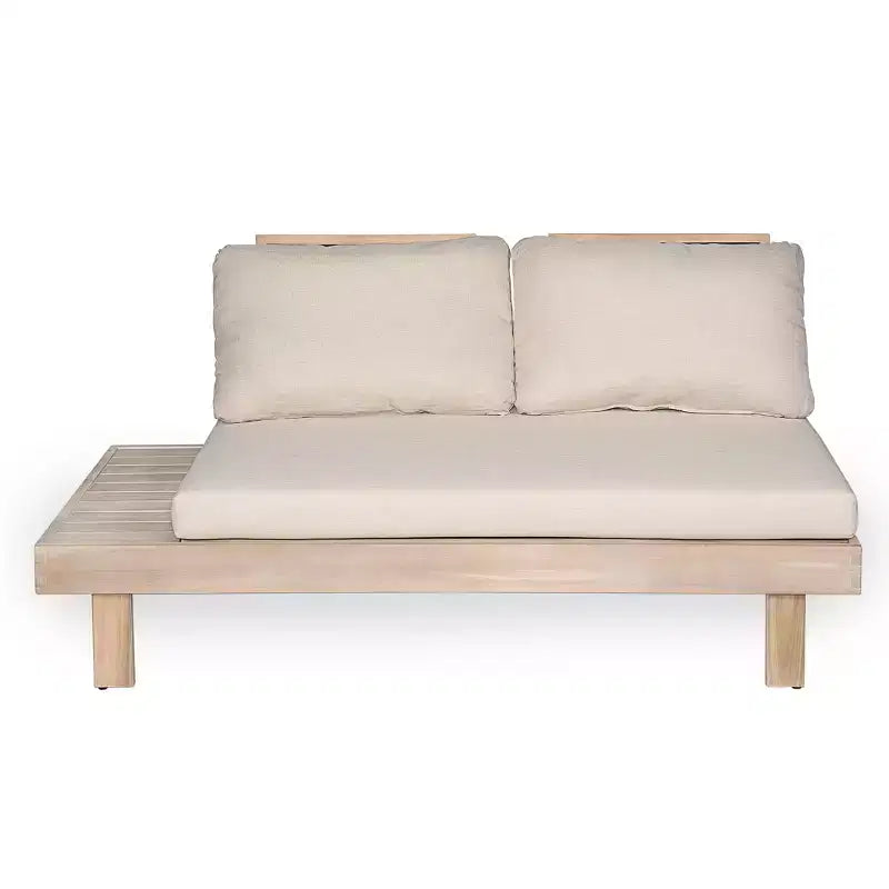 Christopher Knight Home Ysera Rustic 4 Piece Patio Acacia Wood Slatted Seating Set with Cushions