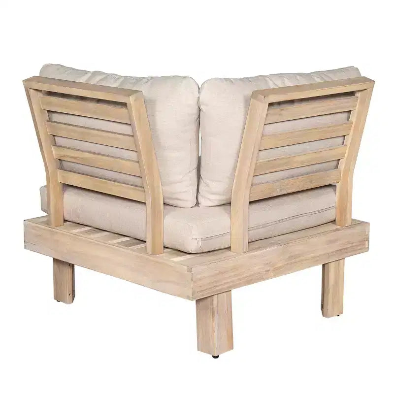 Christopher Knight Home Ysera Rustic 4 Piece Patio Acacia Wood Slatted Seating Set with Cushions