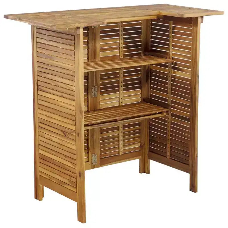 vidaXL Garden Bar Set Natural Wood Solid Acacia Wood Standard Footrest