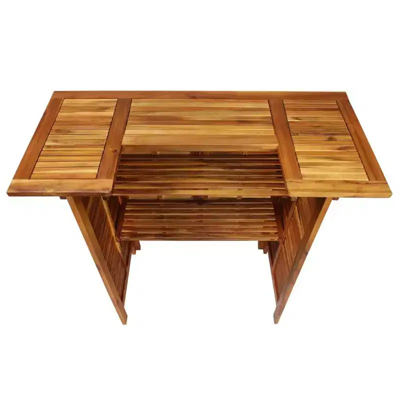 vidaXL Garden Bar Set Natural Wood Solid Acacia Wood Standard Footrest
