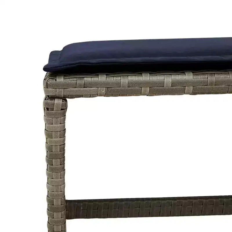 vidaXL Patio Dining Set of 12 Grey Poly Rattan 12 Seater Foldable